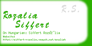 rozalia siffert business card